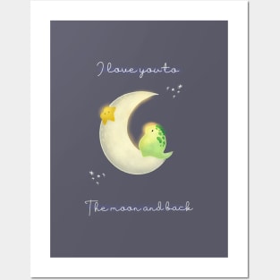 I love you to the moon Posters and Art